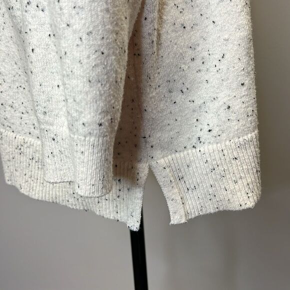 Loft Flecked Boatneck Tunic Sweater / Cream with dark speckles / XL Petite - Picture 5 of 9